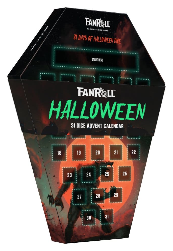 FanRoll Halloween Adventní Kalendář 31 Days Dice Goblin Werewolf 2026