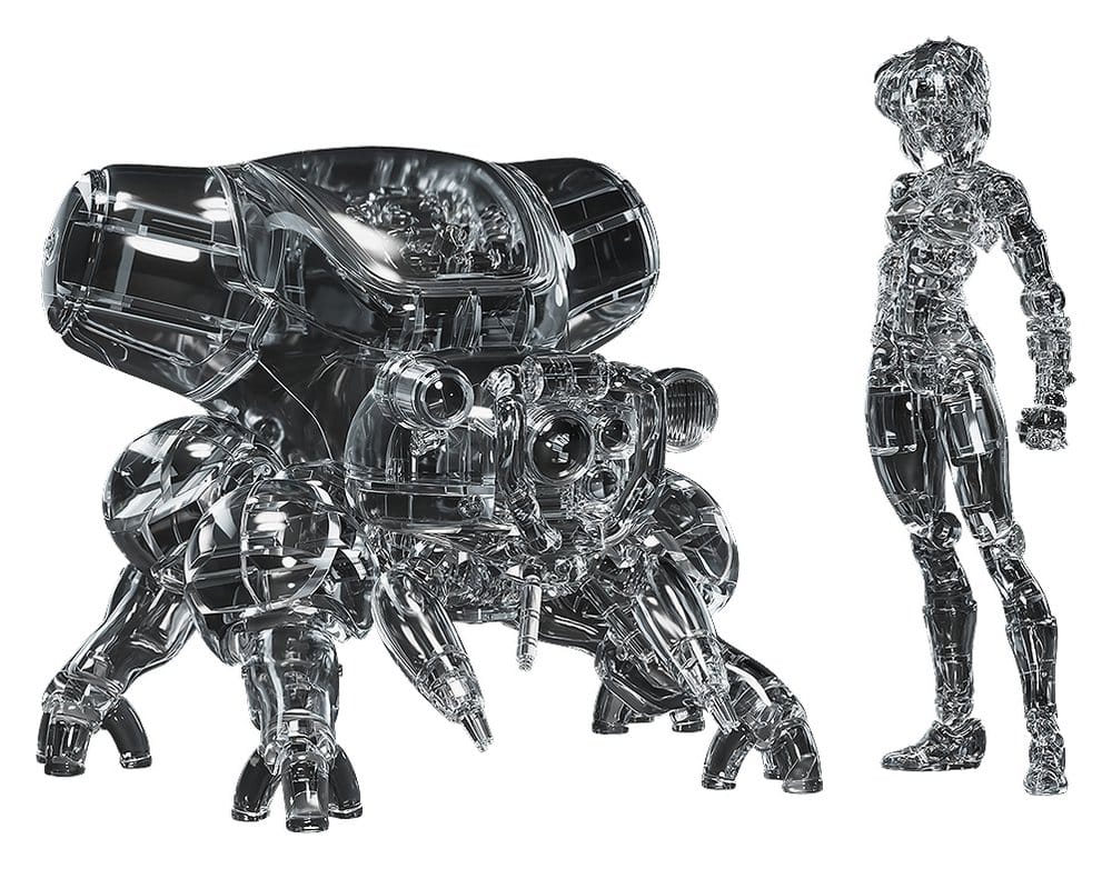 Max Factory Ghost in the Shell PLAMAX minimum factory Stavebnice plastového modelu Motoko Kusanagi with Fuchikoma: Thermoptic Camouflage Ver. 8 cm