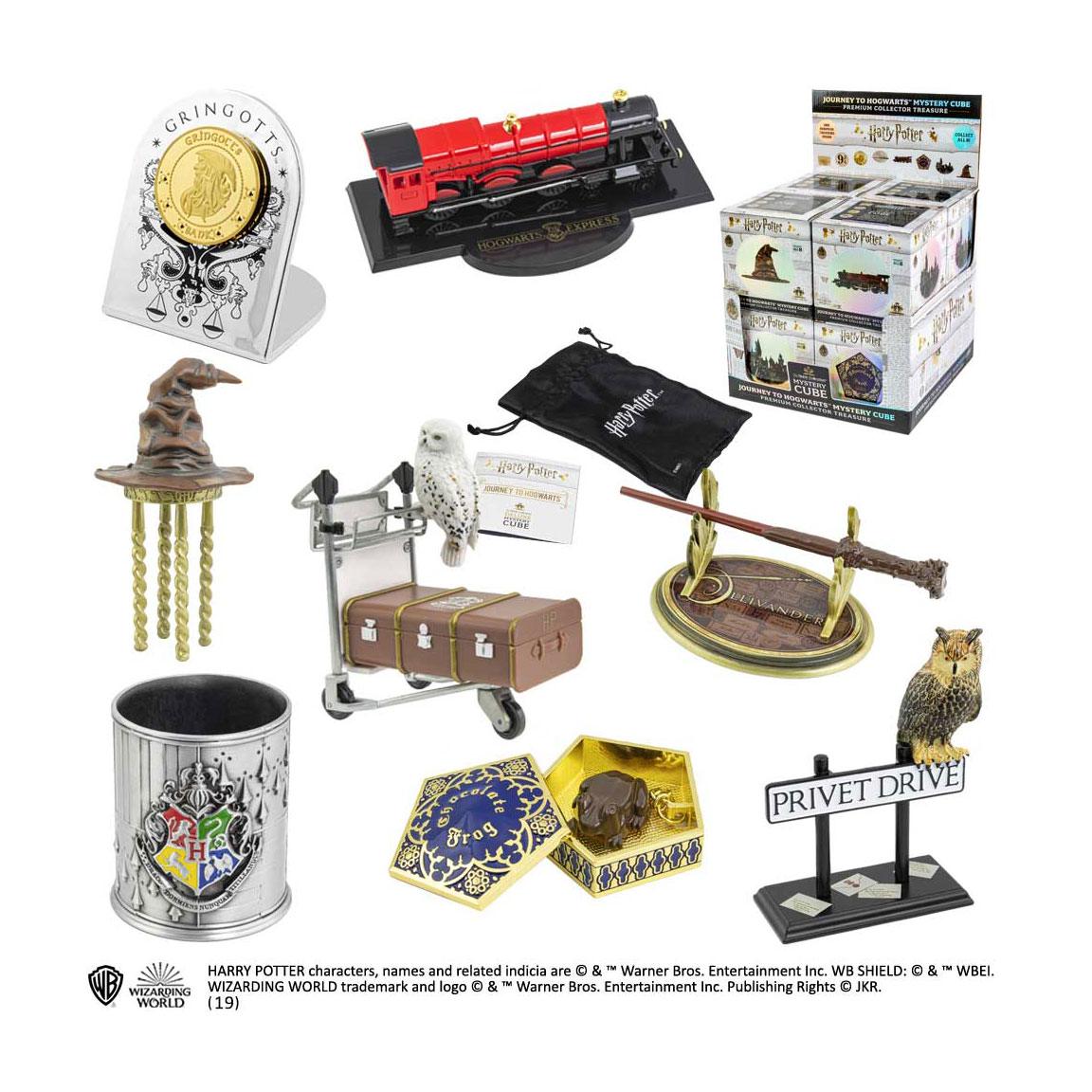 Noble Collection Harry Potter Journey to Hogwarts Mystery Cubes Sošky 8 cm Display (8)