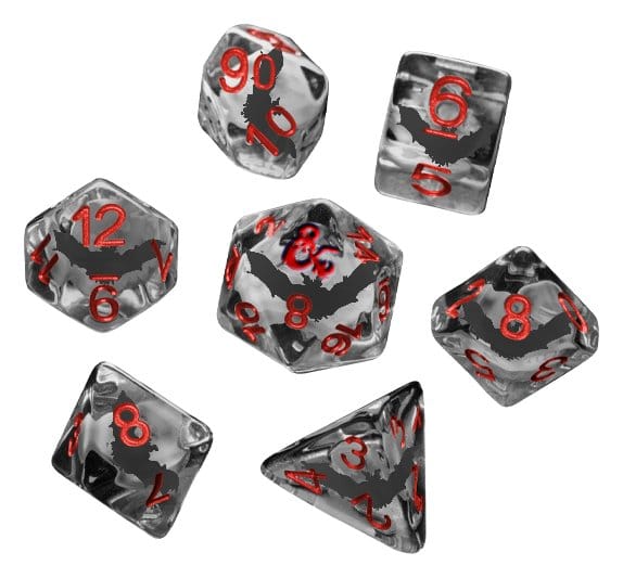FanRoll Dungeons & Dragons Ravenloft Sada kostek Inclusion Bats (7)