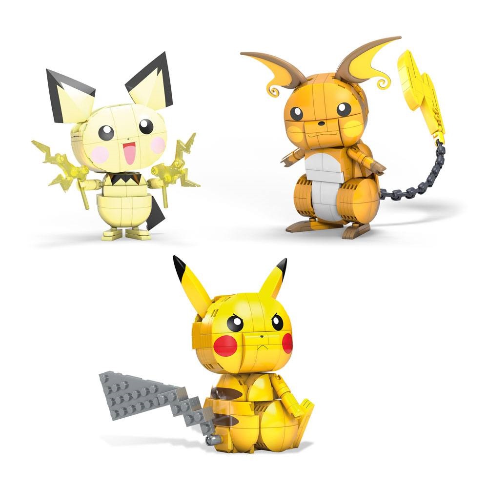 Mattel Pokémon - Mega Construx - Wonder Builders Construction Set Pikachu Evolution Trio