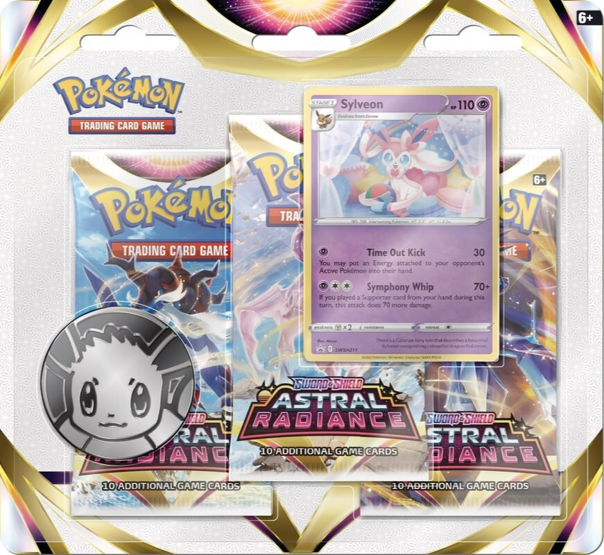 Nintendo Pokémon TCG -  Astral Radiance 3-Pack Blister - Sylveon