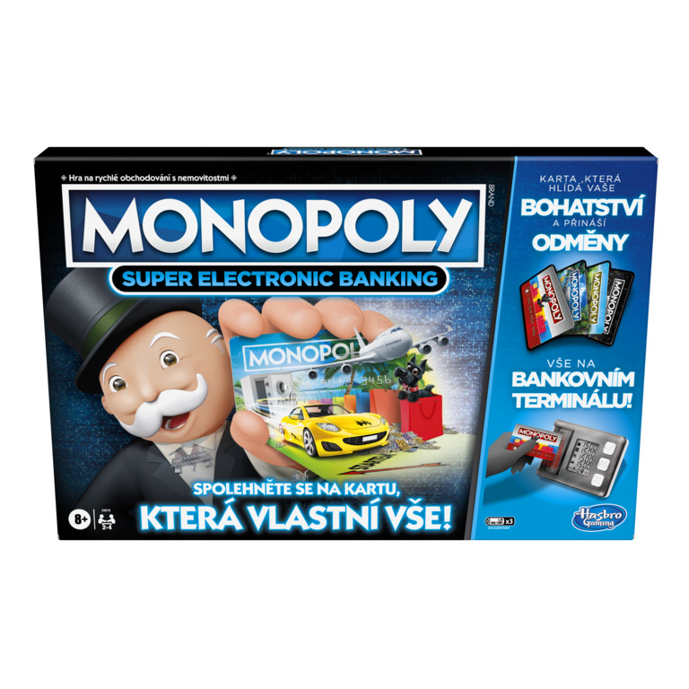 Hasbro Monopoly Super elektronické bankovnictví CZ