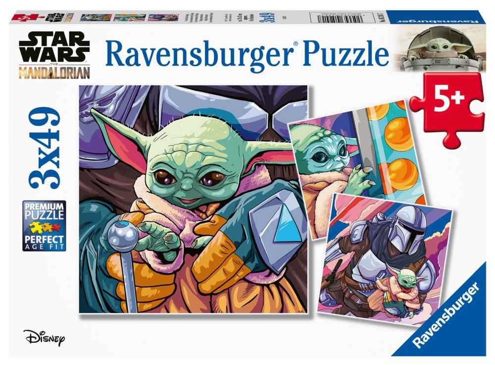 Ravensburger Star Wars - puzzle - Mandalorian 3 v 1 - 3 x 49 dílků