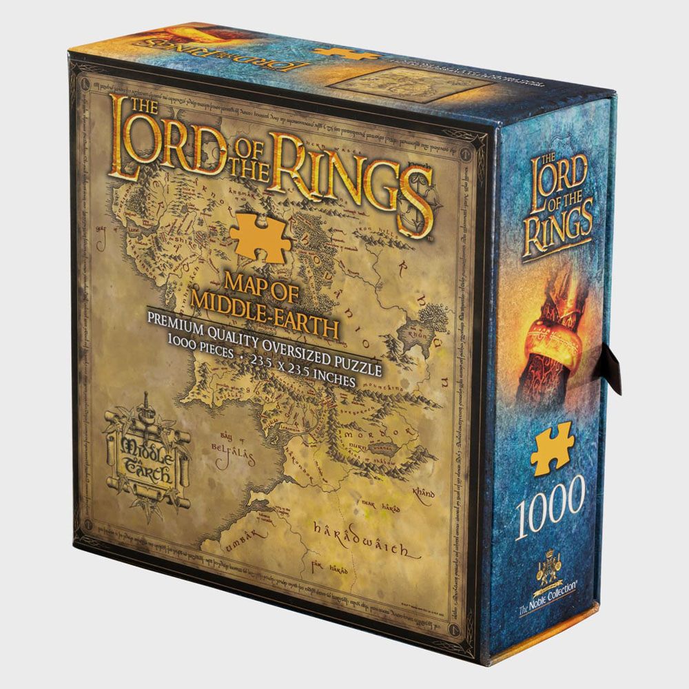 Noble Collection Lord of the Rings - puzzle - Map of Middle-earth - 1000 dílků