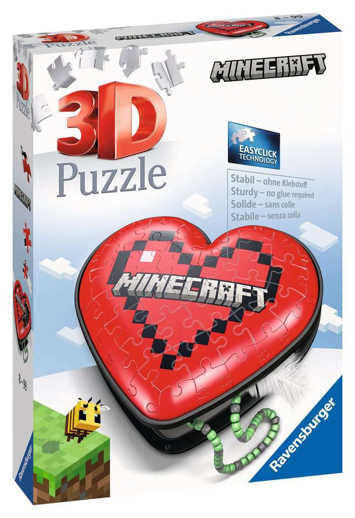 Ravensburger Minecraft - 3D puzzle - Srdce - 54 dílků