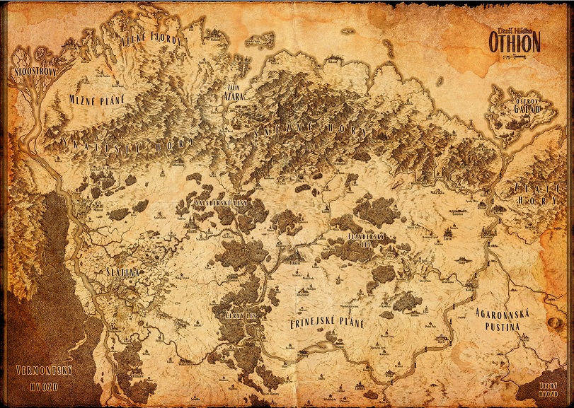 Black Tower Entertainment Dračí Hlídka - Mapa světa Domovina - království Othion (A1)