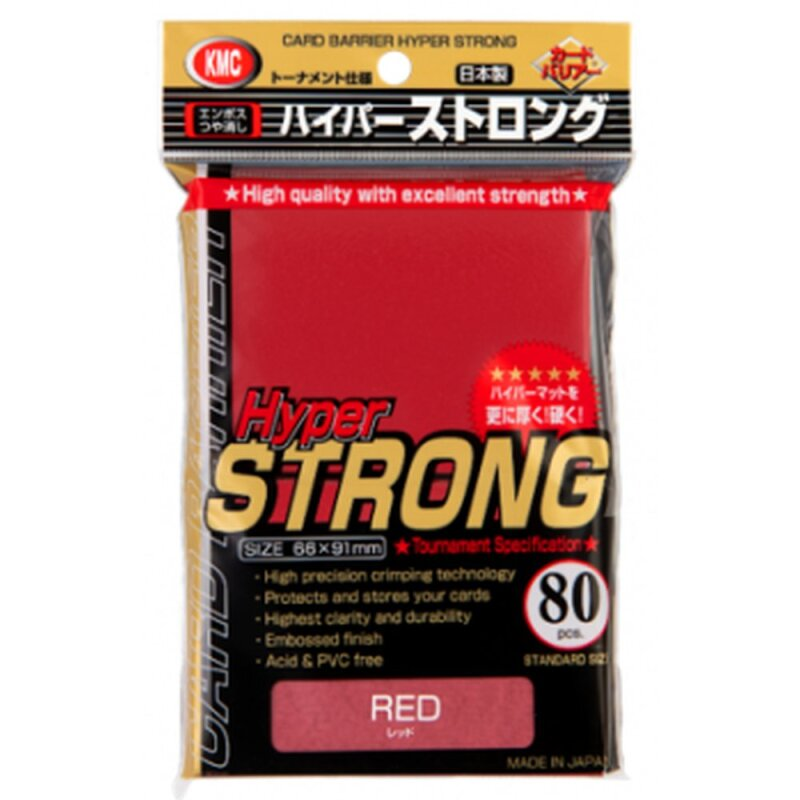 KMC - obaly na karty - Hyper Strong Red (80 ks)