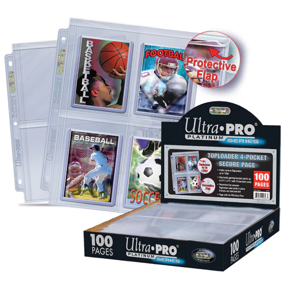Ultra Pro Premium Series - stránky do alba - 4-Pocket Secure Pages (100 ks)