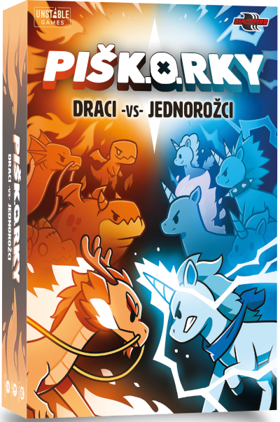teeturtle PIŠK.O.RKY: Draci vs Jednorožci - karetní hra - CZ