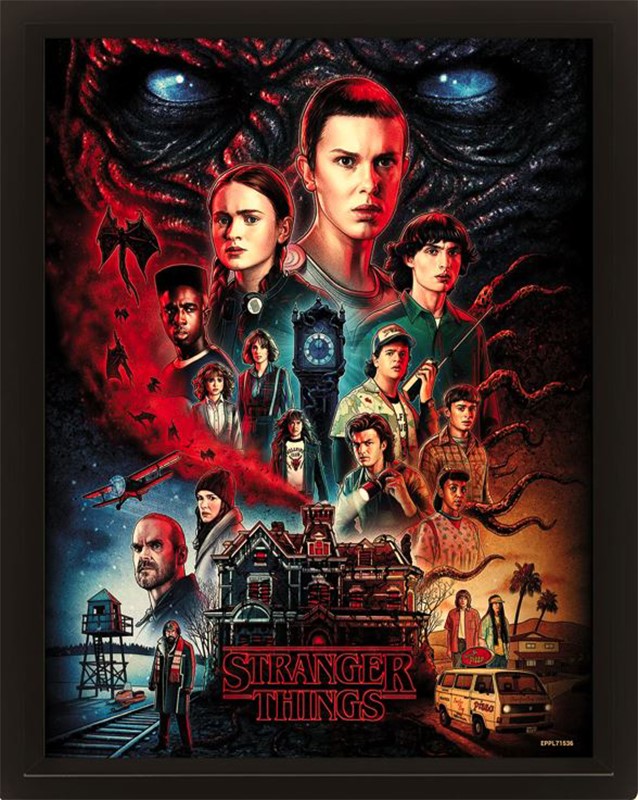 Pyramid International Zarámovaný obraz Stranger Things 4 - Vecna 3D
