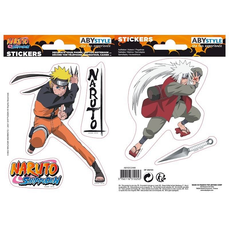 ABYstyle Samolepky Naruto Shippuden - Naruto & Jiraiya