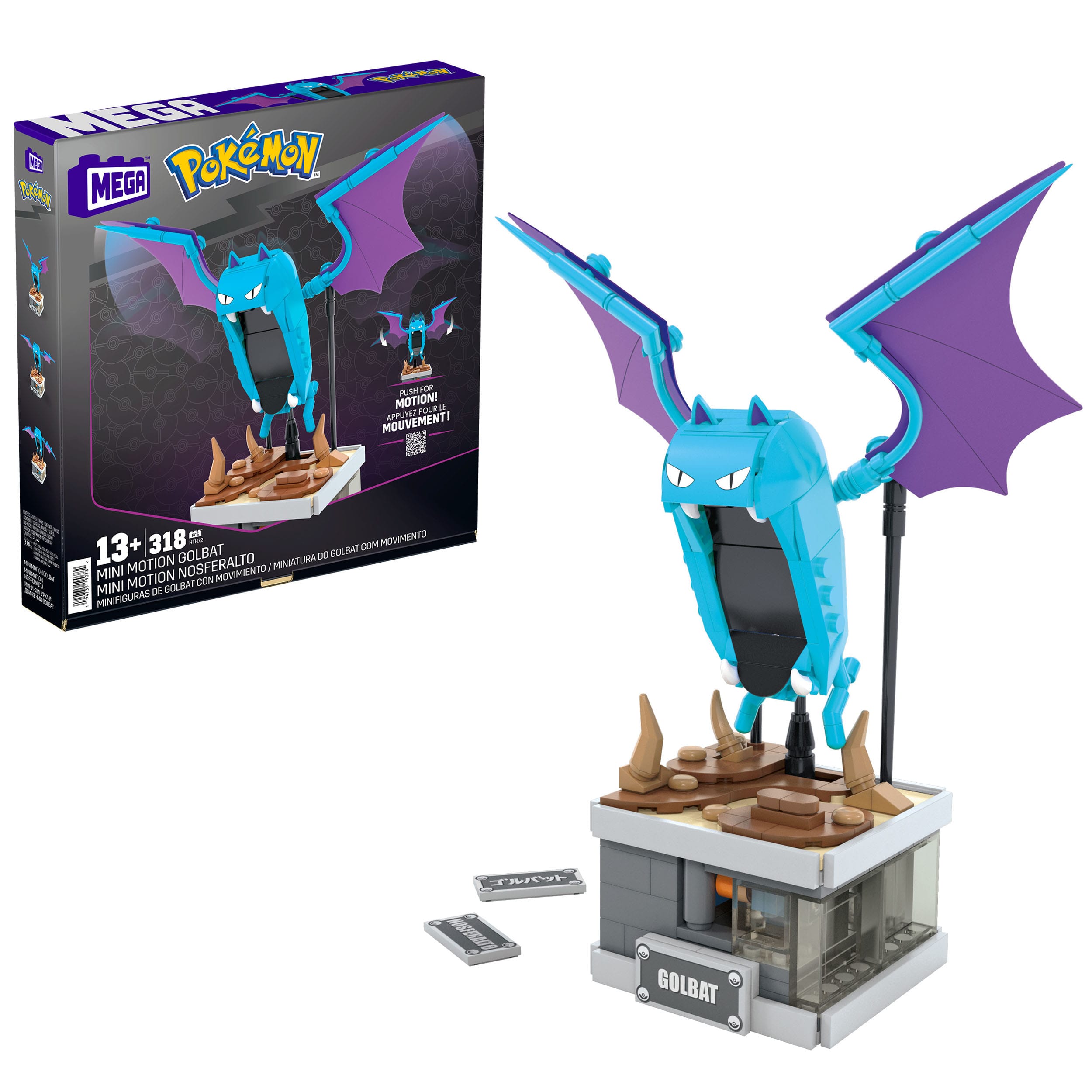 Mattel Pokémon Mega Construx - stavebnice - Mini Motion Golbat