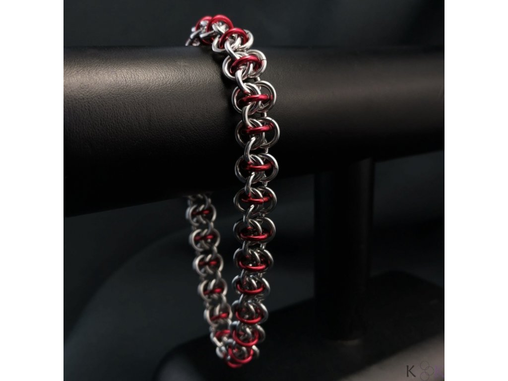 Barrel náramek v červené (5)