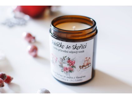 Sójová svíčka Jablíčko se skořicí 180ml