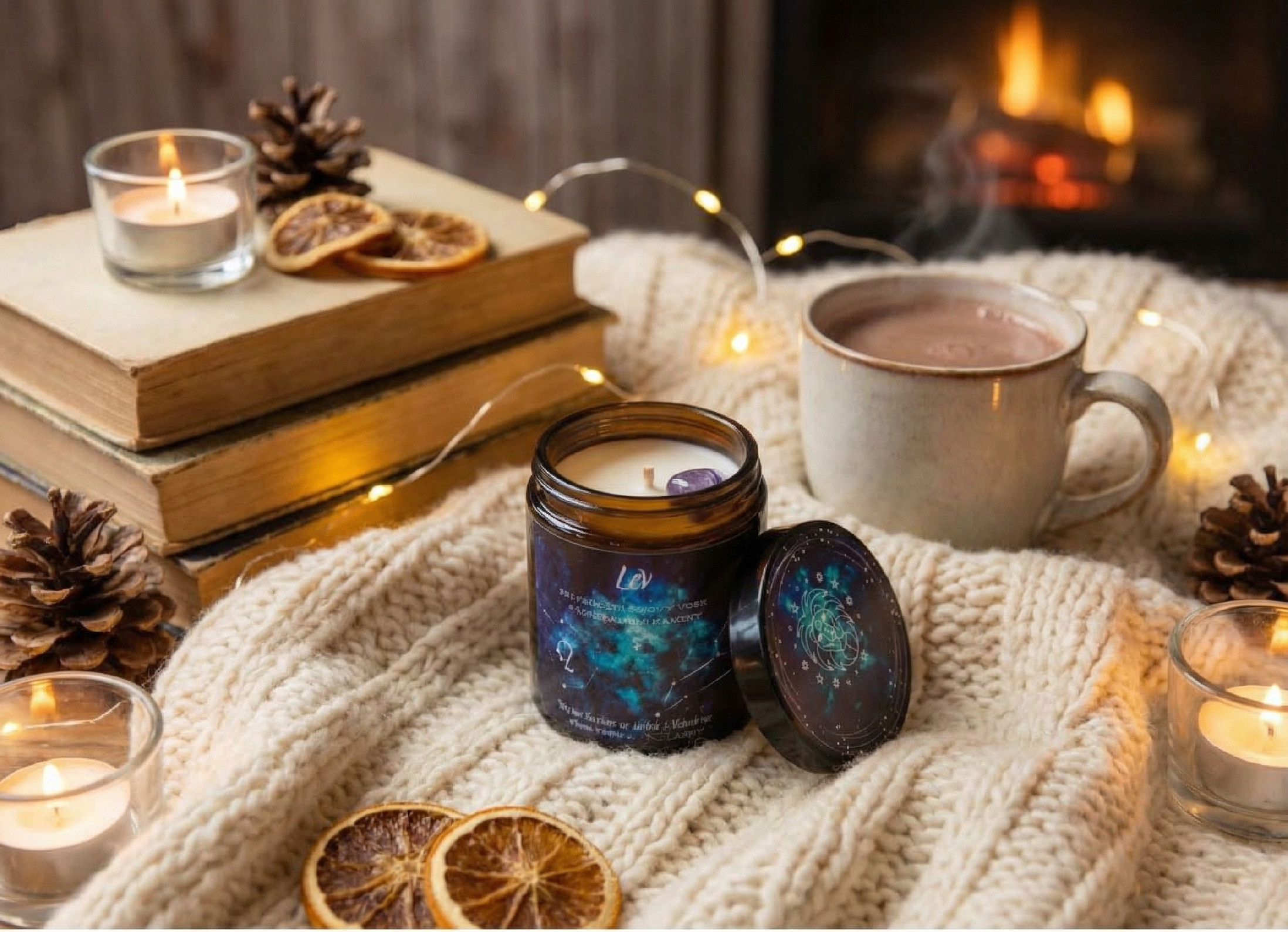 Astrologická sójová svíčka LEV | 180ML