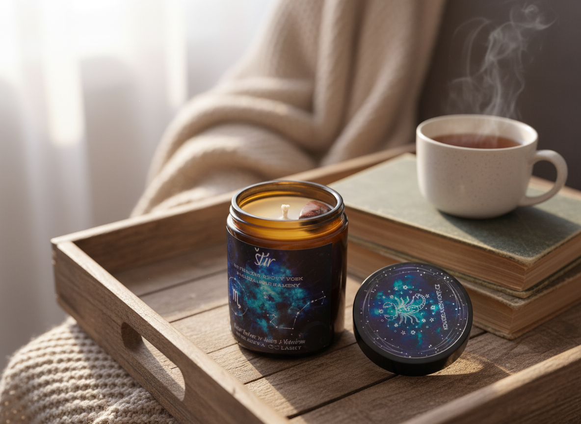 Astrologická sójová svíčka ŠTÍR | 180ml