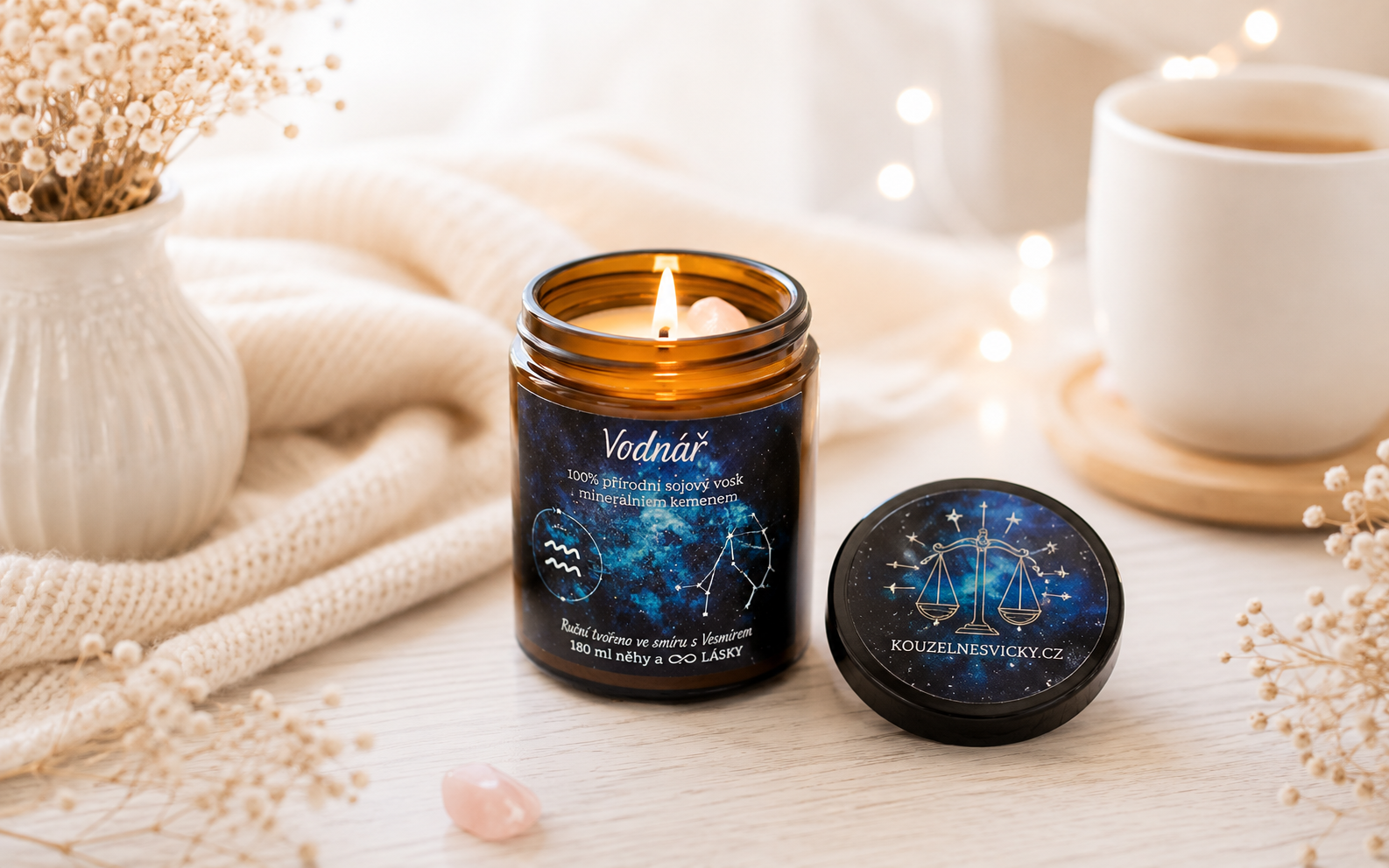 ASTROLOGY – astrologická sójová svíčka VODNÁŘ 180 ml