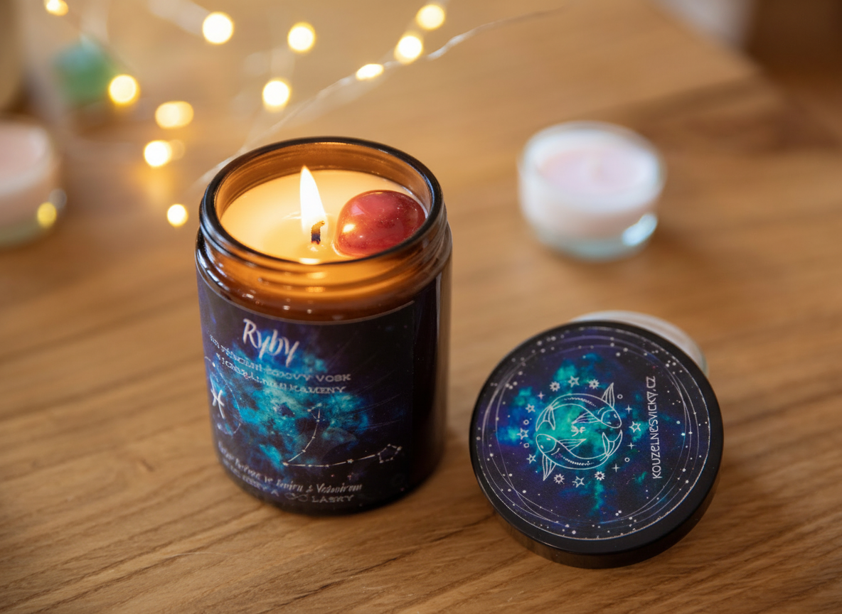 Astrologická sójová svíčka RYBY | 180ml