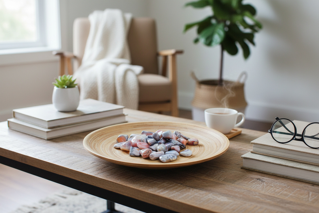 Achát růžový Botswana velikost M/L