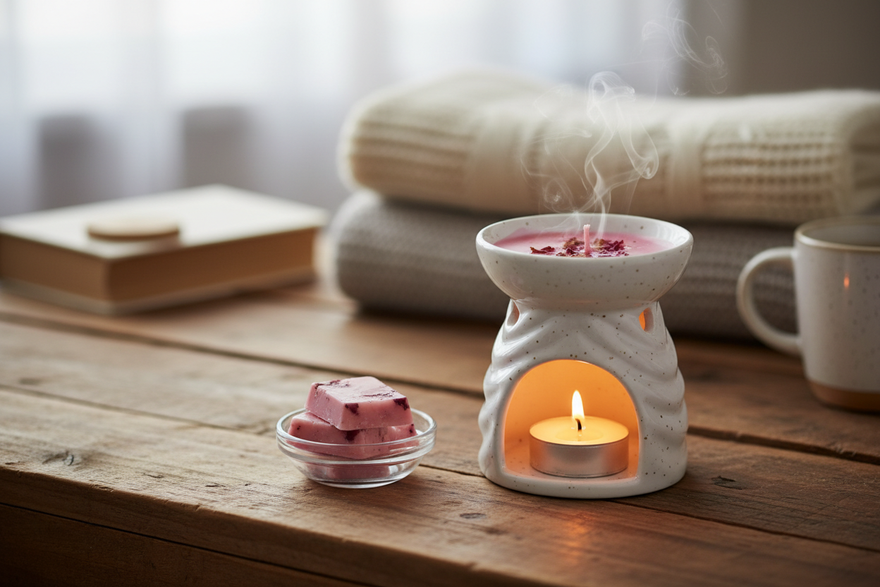 Aroma lampa Geometry slonová kost se zlatými třpytkami