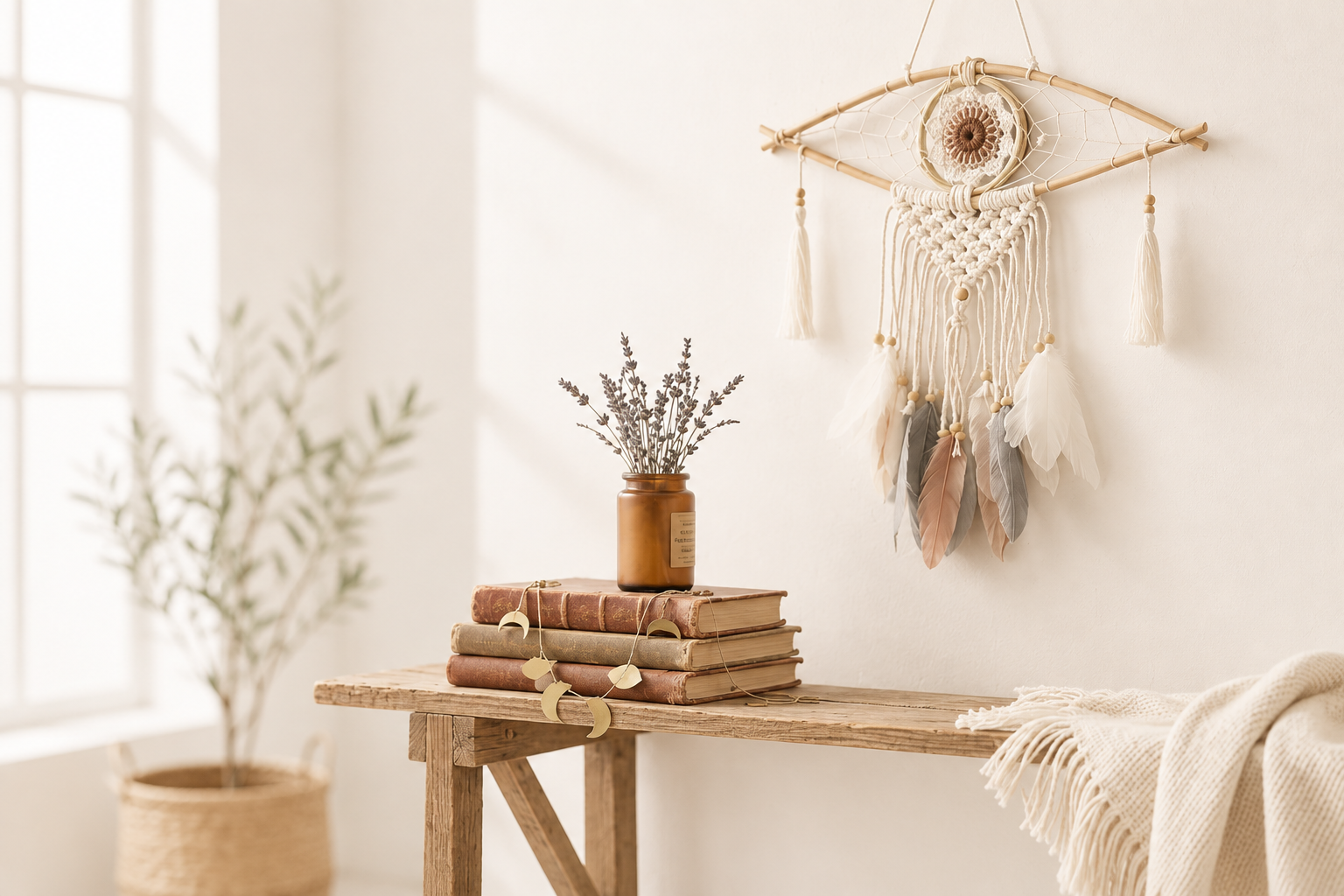 Ochranný lapač snů Oko – ručně vyráběná boho dekorace