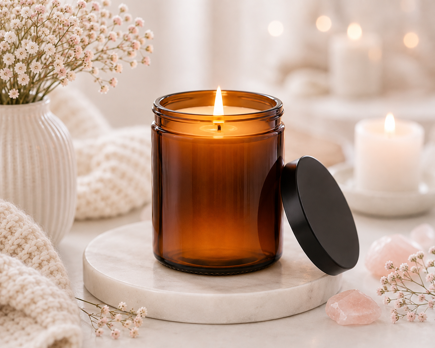 Tajemná sójová svíčka FREYA 180 ml – náhodná vůně