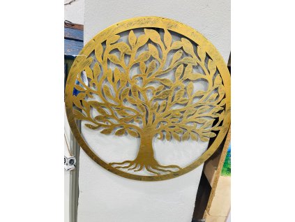 Kovová nástěnná dekorace strom života