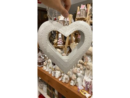 Kovový svícen - srdce