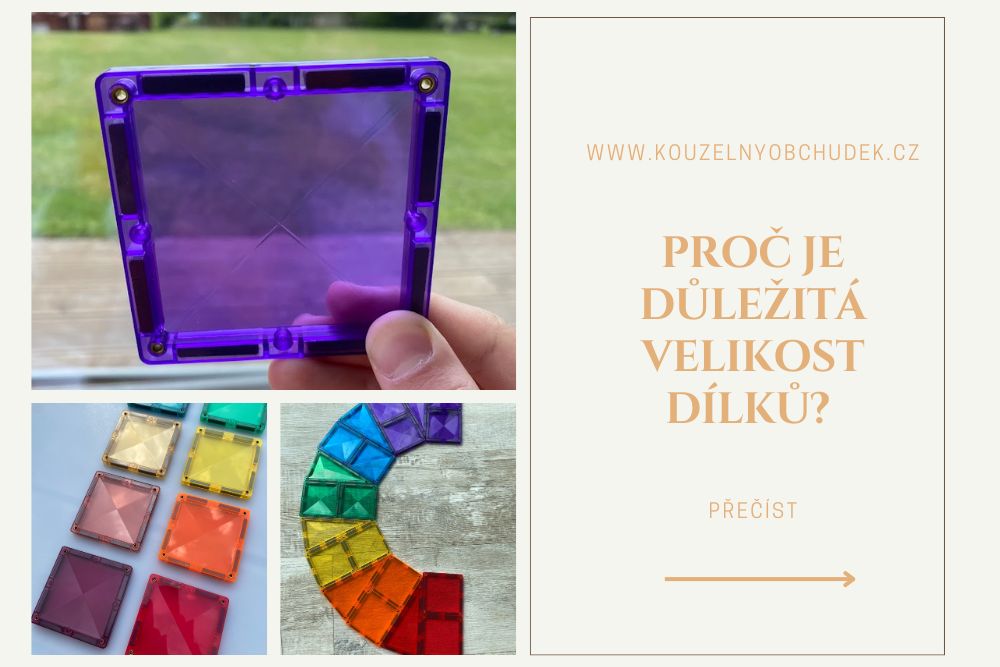 Jak vybrat magnetickou stavebnici pro děti: Velikost dílků magnetických stavebnic