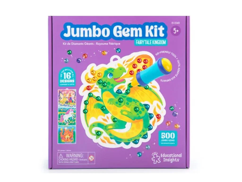 Tvořivá sada s velkými drahokamy Jumbo Gem pro děti