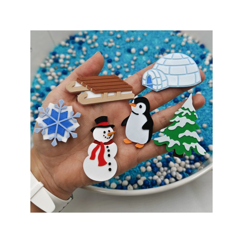 Mámy v rejži - Sada zimních miniaturních hraček 6 ks