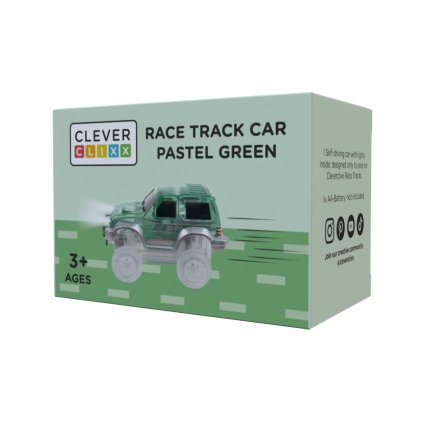 Cleverclixx - Svítící závodní auto k magnetické dráze, Zelené
