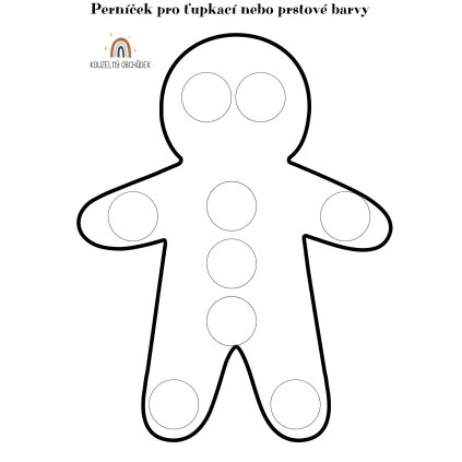 Perníček pro ťupkací nebo prstové barvy