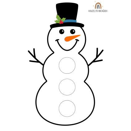 Sněhulák a barevné knoflíky