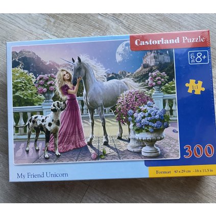 Puzzle Castorland 300 dílků - Princezna s jednorožci