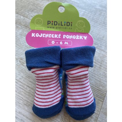 PIDILIDI Kojenecké ponožky 0-6m, pruhované