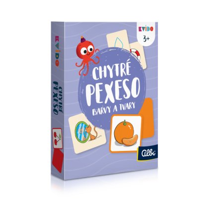 KVÍDO - Chytré pexeso - Barvy a tvary, 3+
