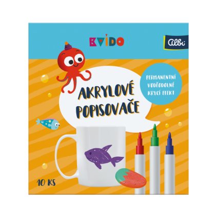 KVÍDO - Akrylové popisovače 10 ks