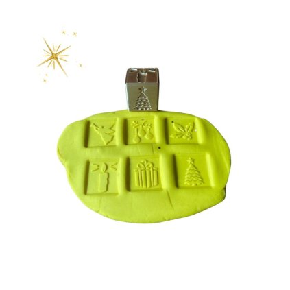 otiskovaci kostka na modelinu vanoce