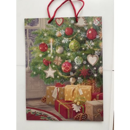 Vánoční dárková taška papírová Dárky 41x31 cm