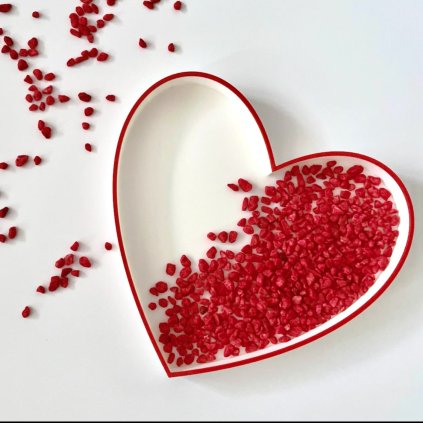 Srdce - Tác pro mokré smyslové hraní