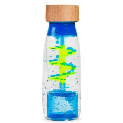 Petit Boum Senzorická lahev - se spirálou Move Blue