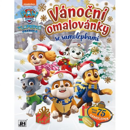 0005472 vanocni omalovanky se samolepkami tlapkova patrola