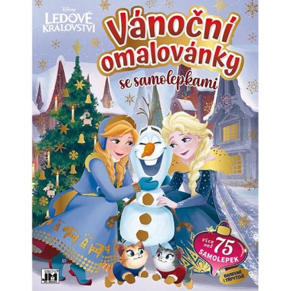 0005469 vanocni omalovanky se samolepkami ledove kralovstvi