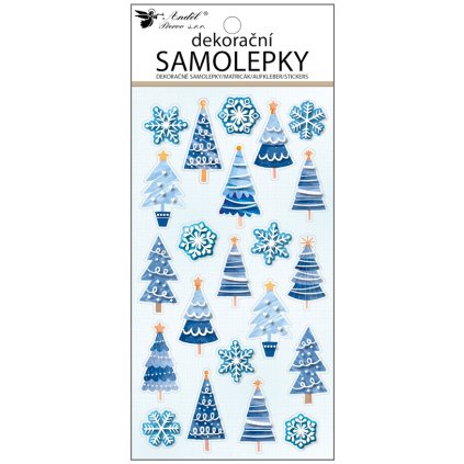 Vánoční samolepky Stromečky