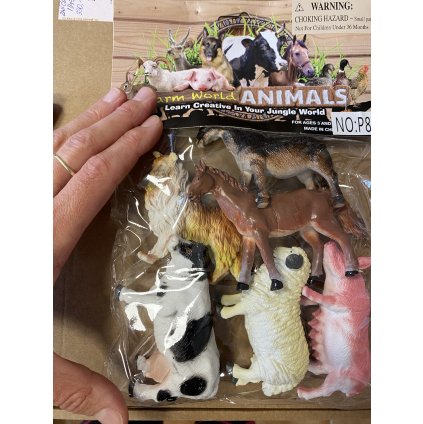Zvířátka Farma, 9 cm, plast, 6 ks v sáčku