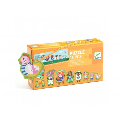 172163 djeco puzzle big and small on the farm 16 pcs