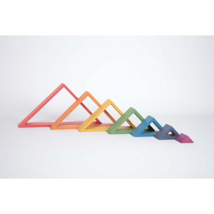 TickiT Rainbow Architect - Trojúhelníky 7 ks