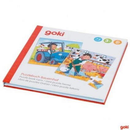 GOKI - Magnetická knížka puzzle - Na statku